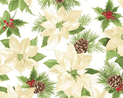 glad tidings metallic fabric|Maywood Studio Glad Tidings Metallic Poinsettia Soft White, .